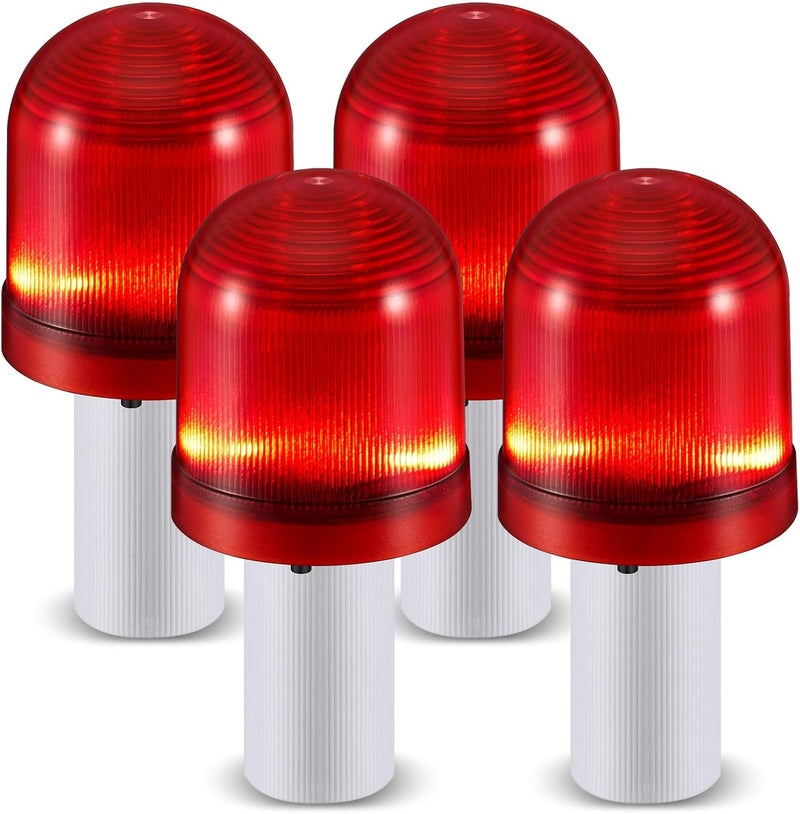 VIHOSE 4 Pcs LED Traffic Cone Lights Traffic Cone Flasher with 3 Flashing Modes Light Warning LED Light for Collapsible Cones Safety and Emergencies - Image 1